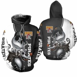 Pittsburgh Pirates Jack Skellington & Zero Graphic Unisex Hoodie