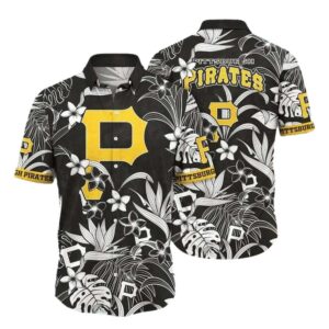 Pittsburgh Pirates Floral Aloha Shirt - Unisex Graphic Print Design