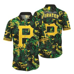 Pittsburgh Pirates Floral Aloha Shirt - Unisex Graphic Tropical Tee