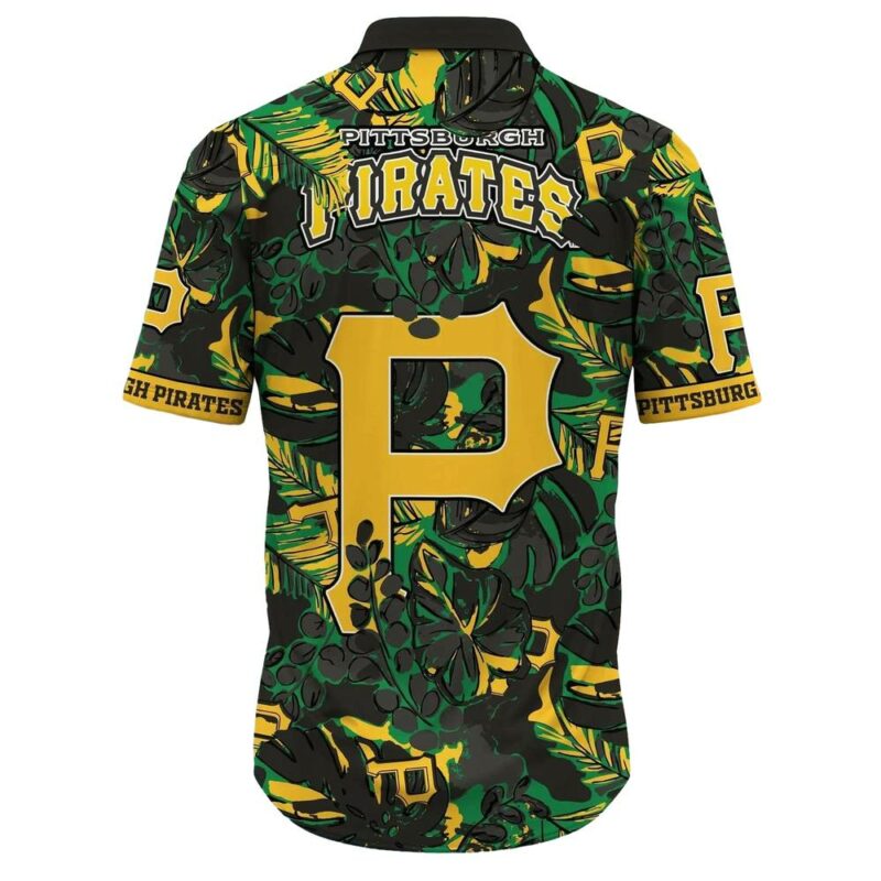 Pittsburgh Pirates Floral Aloha Shirt - Unisex Graphic Tropical Tee - Image 3