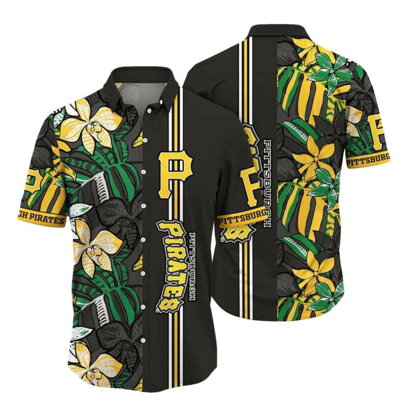 Pittsburgh Pirates Tropical Floral Graphic Aloha Shirt for Men & Women