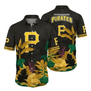 Pittsburgh Pirates Tropical Aloha Shirt - Unisex Graphic Print Design