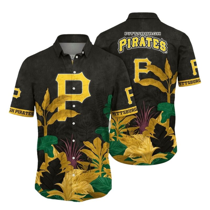 Pittsburgh Pirates Tropical Aloha Shirt - Unisex Graphic Print Design