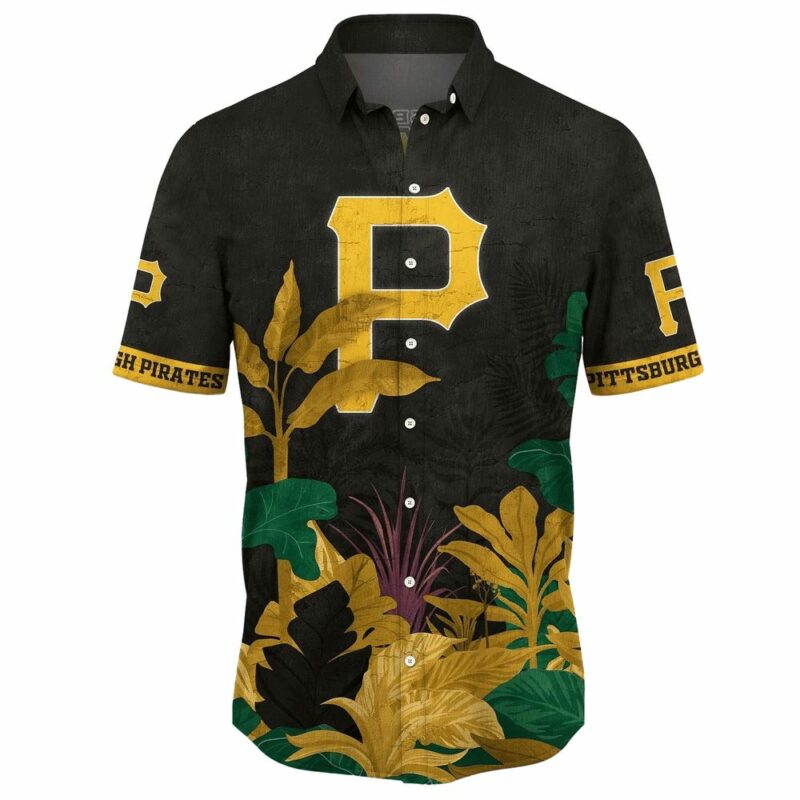 Pittsburgh Pirates Tropical Aloha Shirt - Unisex Graphic Print Design - Image 2