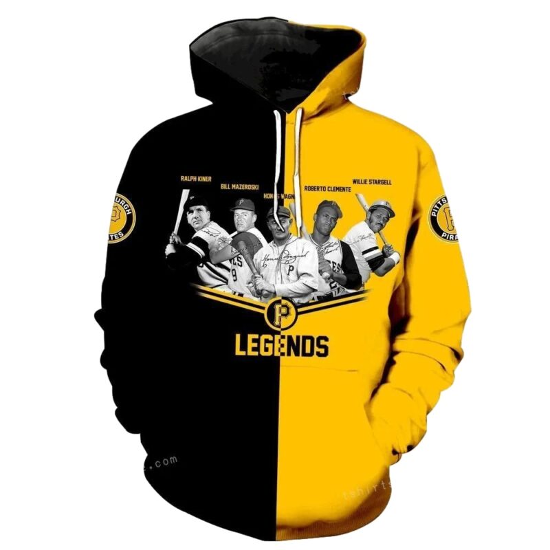 Pittsburgh Pirates Legends Graphic Printed Unisex Hoodie - All Over Design