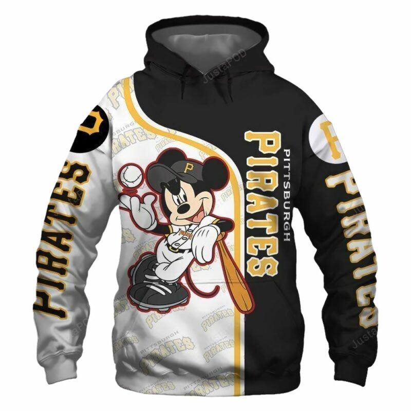 Mickey Mouse All Over Print Hoodie for Pittsburgh Pirates Fans - Unisex Gift