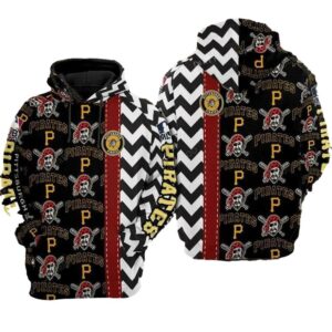 Pittsburgh Pirates Unisex Graphic Hoodie with Multi Logo Print