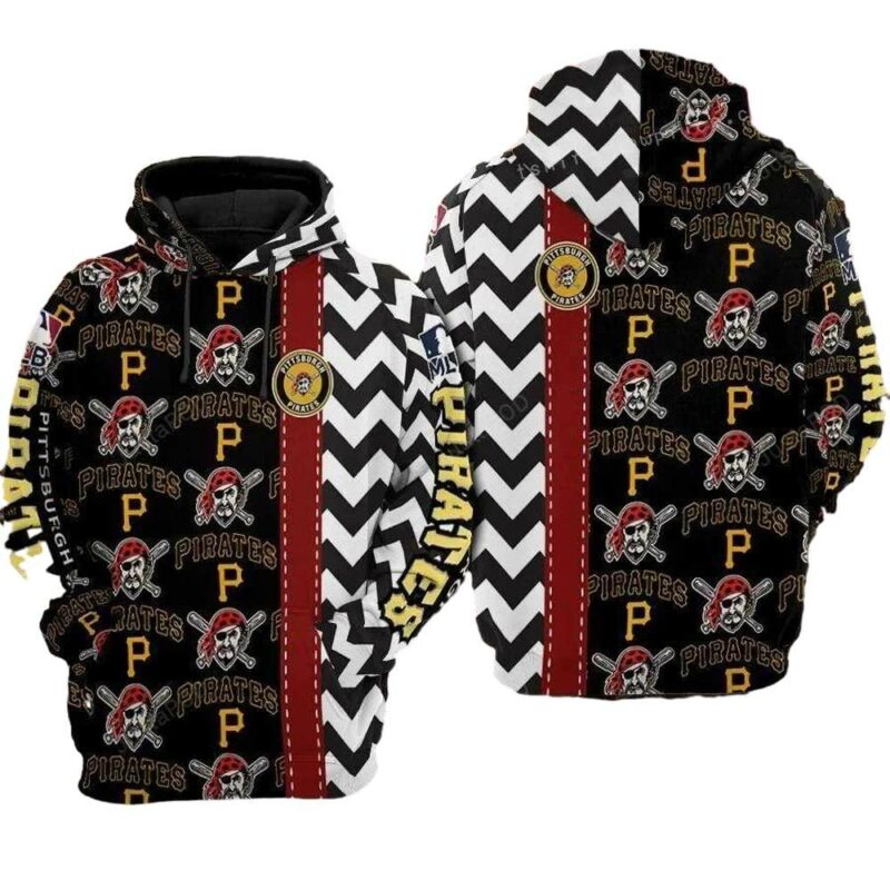 Pittsburgh Pirates Unisex Graphic Hoodie with Multi Logo Print