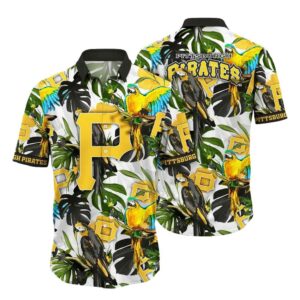 Pittsburgh Pirates Floral Aloha Shirt - Unisex Graphic Tropical Tee