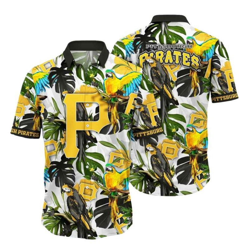 Pittsburgh Pirates Floral Aloha Shirt - Unisex Graphic Tropical Tee