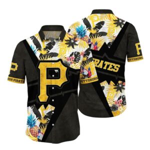 Pittsburgh Pirates Floral Pineapple Aloha Hawaiian Shirt for Men/Women