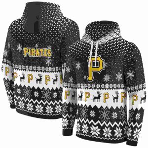 Pittsburgh Pirates Reindeer Motif All Over Print Hoodie