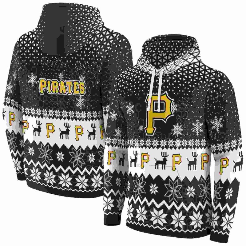 Pittsburgh Pirates Reindeer Motif AOP Hoodie 1
