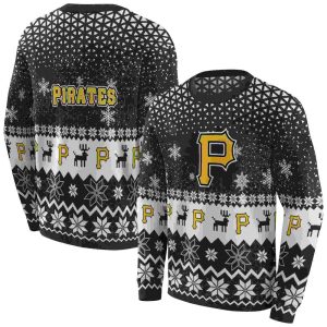 Pittsburgh Pirates Reindeer Motif All Over Print Sweatshirt