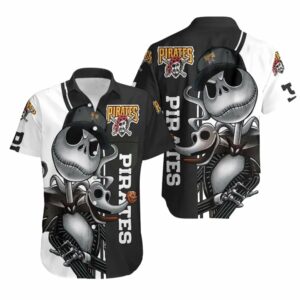 Pittsburgh Pirates Skeleton Graphic Aloha Shirt for Men and Women