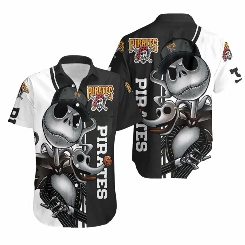 Pittsburgh Pirates Skeleton Graphic Aloha Shirt for Men and Women