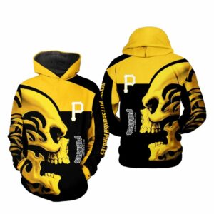 Pittsburgh Pirates Skull Graphic Unisex Hoodie - All Over Print Design