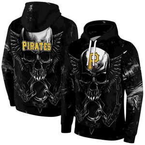 Pittsburgh Pirates Skull Artwork All Over Print Hoodie