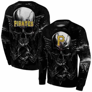 Pittsburgh Pirates Skull Artwork All Over Print Sweatshirt