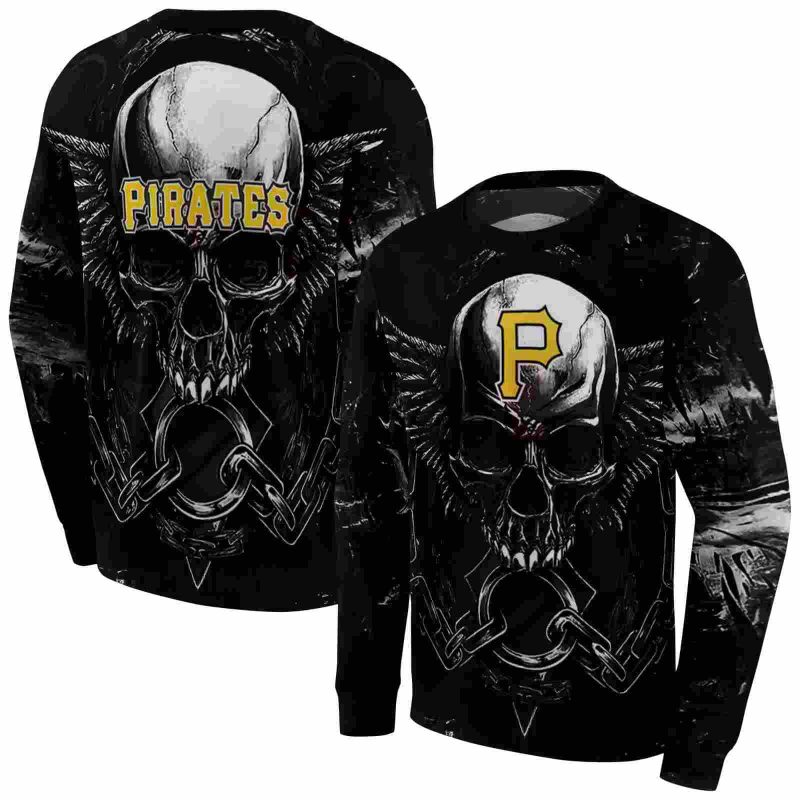 Pittsburgh Pirates Skull Artwork AOP Sweatshirt 1