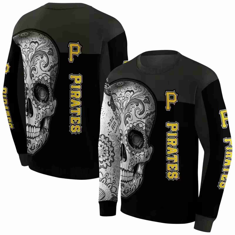 Pittsburgh Pirates Sugar Skull AOP Sweatshirt 1