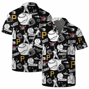 Pittsburgh Pirates Graphic Aloha Shirt for Men & Women - Fun Design