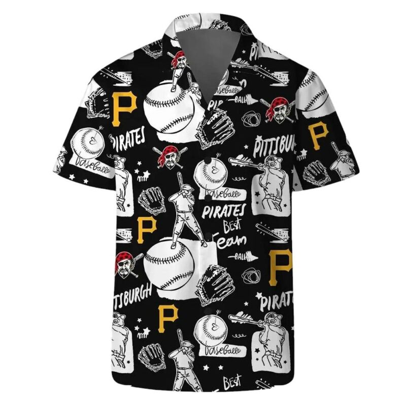 Pittsburgh Pirates Graphic Aloha Shirt for Men & Women - Fun Design - Image 2