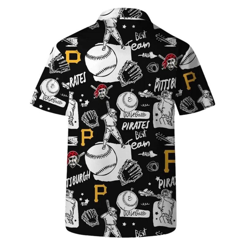 Pittsburgh Pirates Graphic Aloha Shirt for Men & Women - Fun Design - Image 3