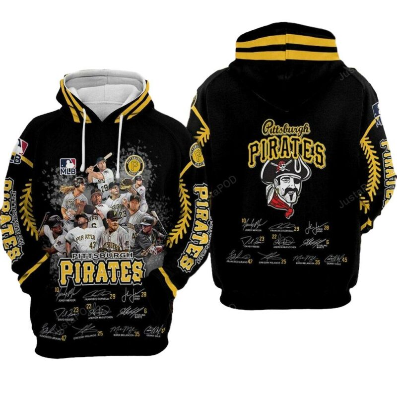 Pittsburgh Pirates Graphic Printed Unisex Hoodie - Team Player Design