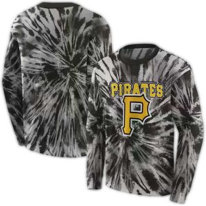 Pittsburgh Pirates Tie Dye Pattern All Over Print Sweatshirt