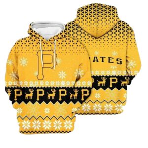 Pittsburgh Pirates Graphic Printed Ugly Christmas Hoodie for Fans
