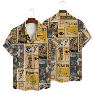 Vintage Pittsburgh Pirates Graphic Aloha Shirt - Unisex Hawaiian Style