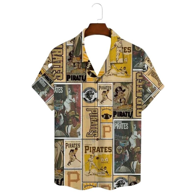 Vintage Pittsburgh Pirates Graphic Aloha Shirt - Unisex Hawaiian Style - Image 2