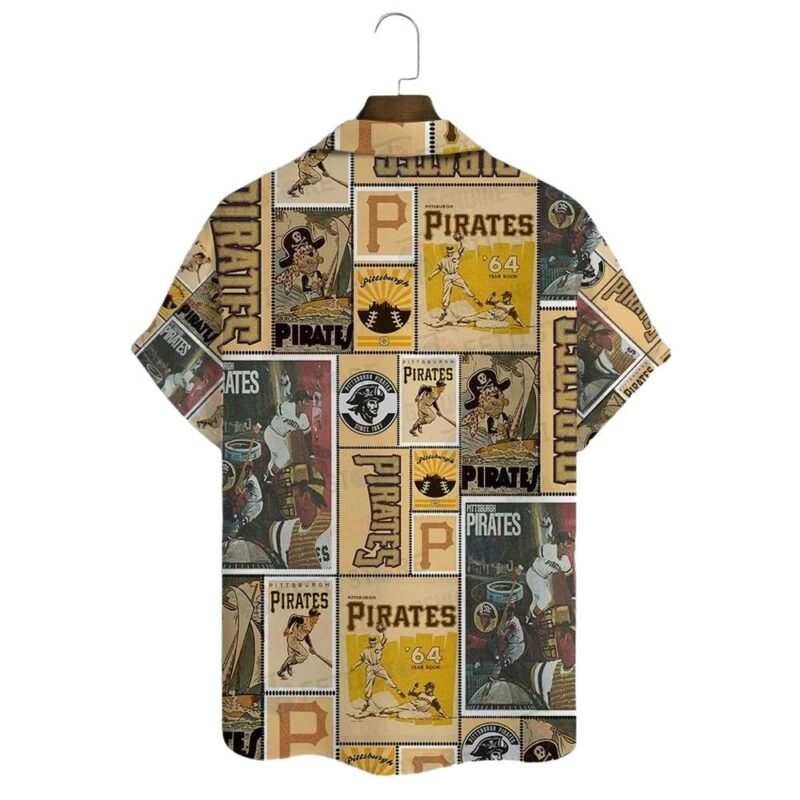 Vintage Pittsburgh Pirates Graphic Aloha Shirt - Unisex Hawaiian Style - Image 3