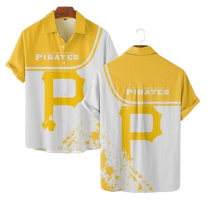 Vintage Pittsburgh Pirates Graphic Aloha Shirt for Men and Women