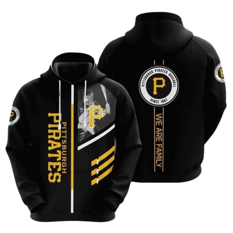 Pittsburgh Pirates "We Are Family" Graphic Unisex Hoodie - All Over Print