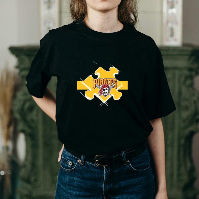 Pittsburgh Pirates Autism Awareness Graphic T-Shirt for Men and Women - Image 2