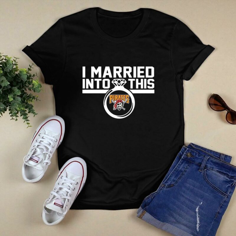 Pittsburgh Pirates I Married Into This Graphic T-Shirt for Fans - Image 5