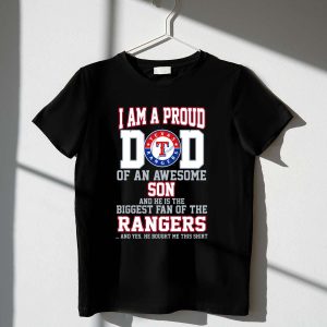 Proud Dad T-Shirt For Texas Rangers Fans - Perfect Gift For Sports Dads