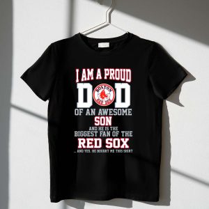 Boston Red Sox Fan T-Shirt For Proud Dads Of Awesome Sons