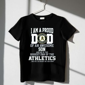 Proud Dad Of Awesome Son Oakland Athletics Fan T-Shirt