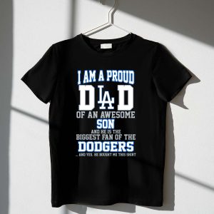 Proud Dad Of An Awesome Son Los Angeles Dodgers T-Shirt For Fans