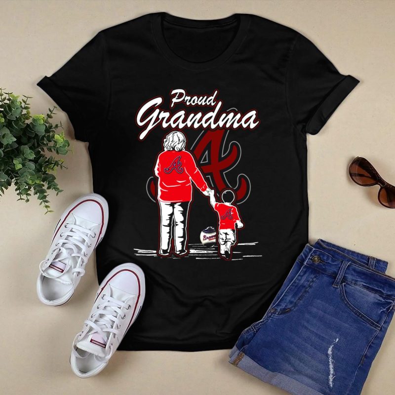 Proud Grandma Atlanta Braves T-Shirt - Perfect Gift For Braves Fans - Image 5