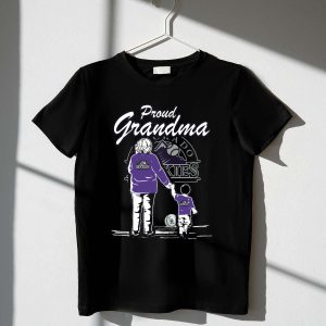 Proud Grandma Colorado Rockies Baseball Fan T-Shirt For Family Support