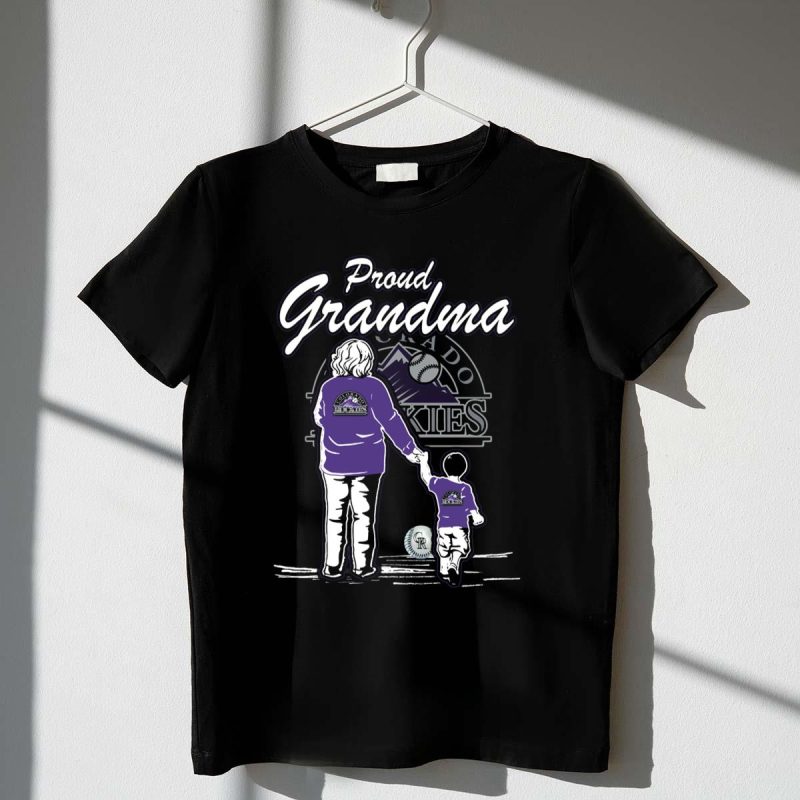 Proud Grandma Colorado Rockies Family Baseball Fan T Shirt t shirt 1 1