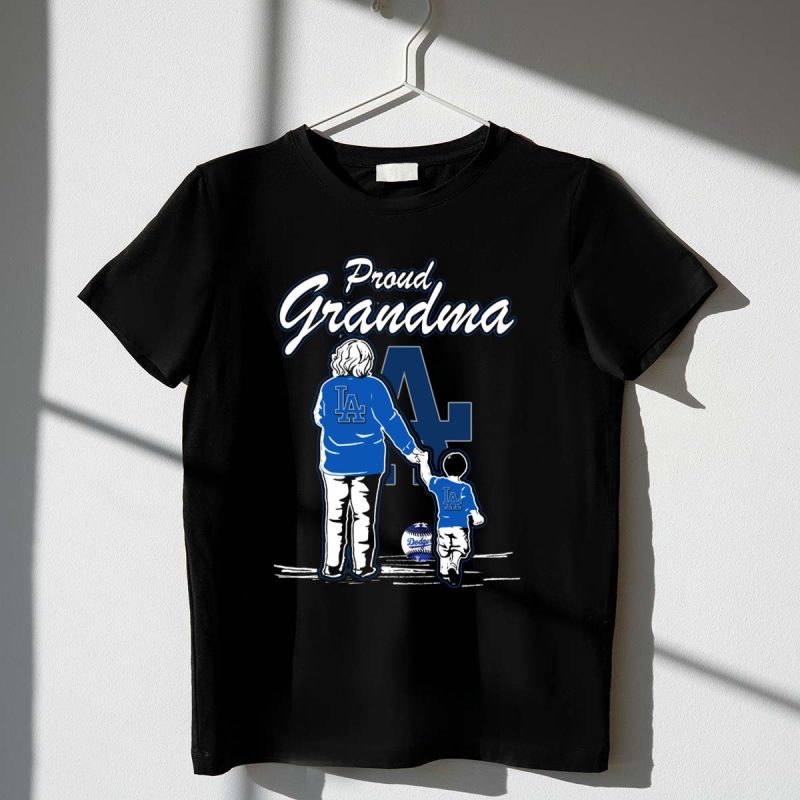 Proud Grandma LA Dodgers Fan with Child Team Spirit T Shirt.jpeg t shirt 1 1