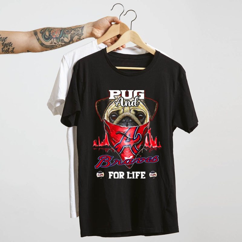 Pug And Braves Graphic T-Shirt - Cute Pet Lover Tee - Image 4