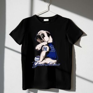 Pug Yankees Baseball T-Shirt - Cute Graphic Tee For Dog Lovers