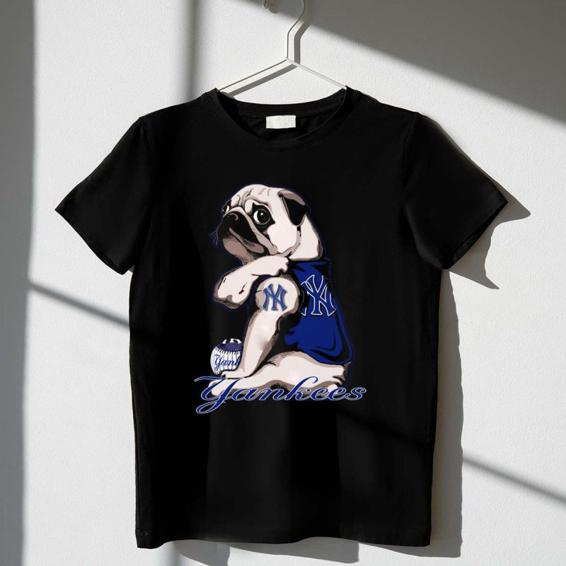 Pug Yankees Baseball T Shirt t shirt 1 1