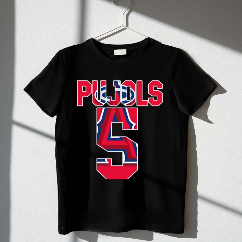Pujols 5 Los Angeles Angels Baseball Icon Albert Pujols T Shirt t shirt 1 1